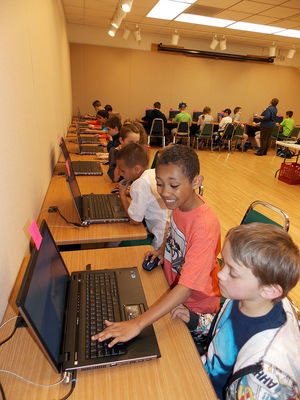 ‘Minecraft’ club building at Olean Public Library