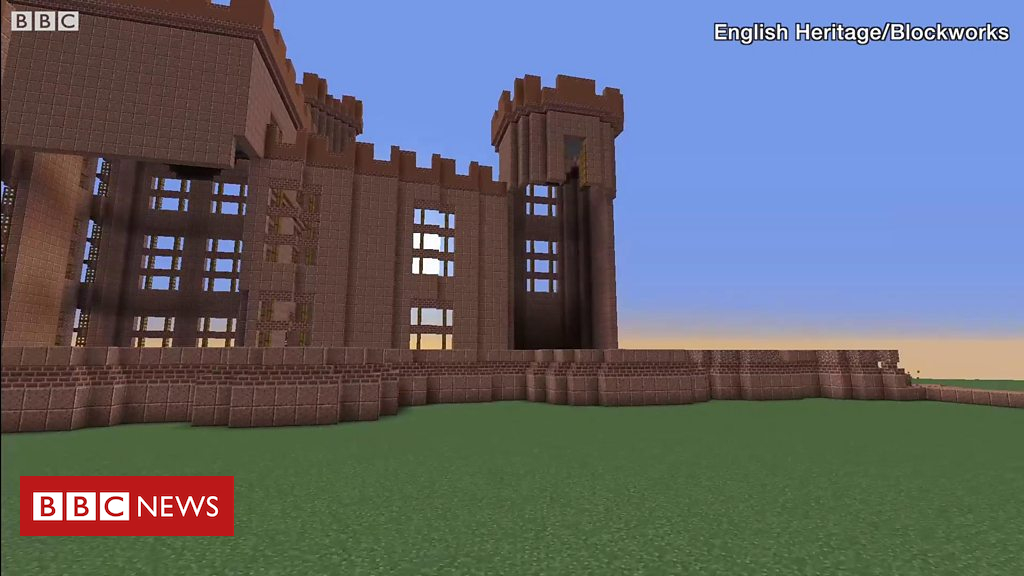 Kenilworth Castle rebuilt Minecraft-style