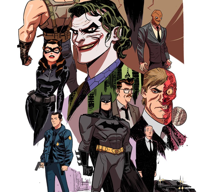 The DARK KNIGHT Trilogy Fan Art Inspired by Bruce Timm