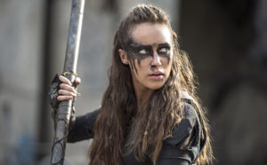 The 100 "Watch The Thrones" Pictured: Alycia Debnam-Carey as Lexa -- Credit: Cate Cameron/The CW
