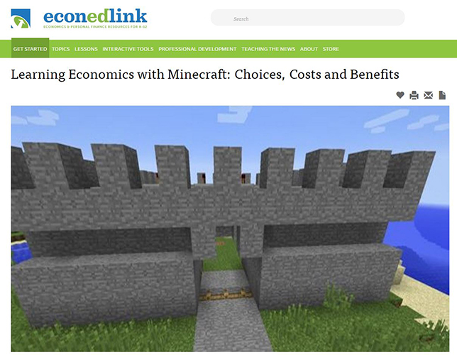 Council for Economic Education Releases New Content for Minecraft Education