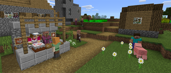 Minecraft: Pocket Edition adds new Strangers skins, villager trading, and a bunch of tweaks and bug fixes in 1.0.4