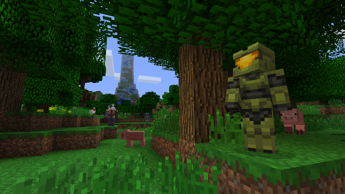 Master Chief Lands on Nintendo Switch via Minecraft