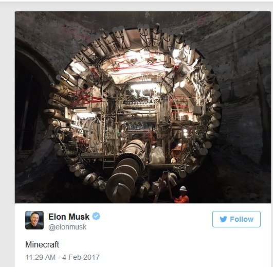 ‘Minecraft’ players design Elon Musk’s secret SpaceX Tunnel for him