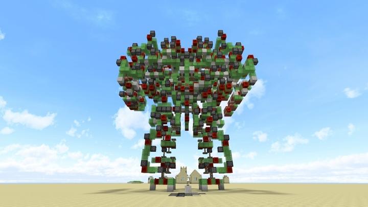 Minecraft Battle Mech Destroys an Entire Village