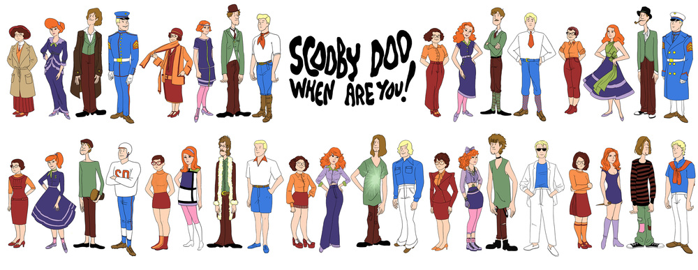 Scooby Doo Gang Styled Through The Decades of The 20th Century