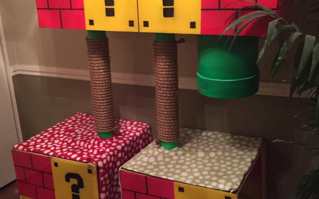 Here’s a Super Mario cat tree for your Princess Purr